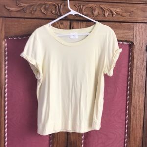 Anthropologie t.la pale yellow top